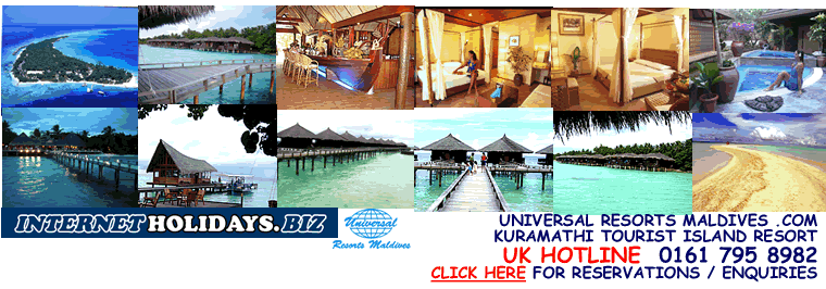 Kuramathi tourist island resort maldives Universal resorts holiday resort Maldives